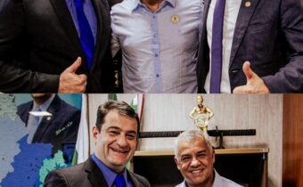 Amaro recebe a visita do vereador de Ubiratã Rogério da Farmácia em seu gabinete